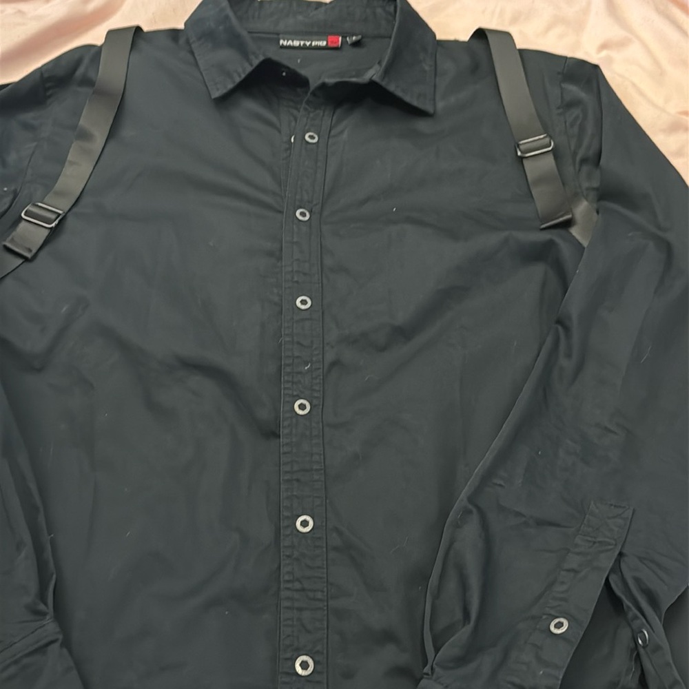 Industrial and sexy, nasty pig, suspender shirt collectors item large